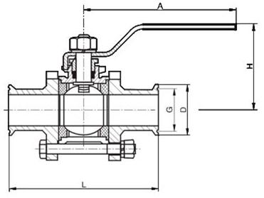 3片式三通快裝球閥 3片式三通快裝球閥