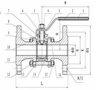 三片式法蘭球閥 三片式法蘭球閥